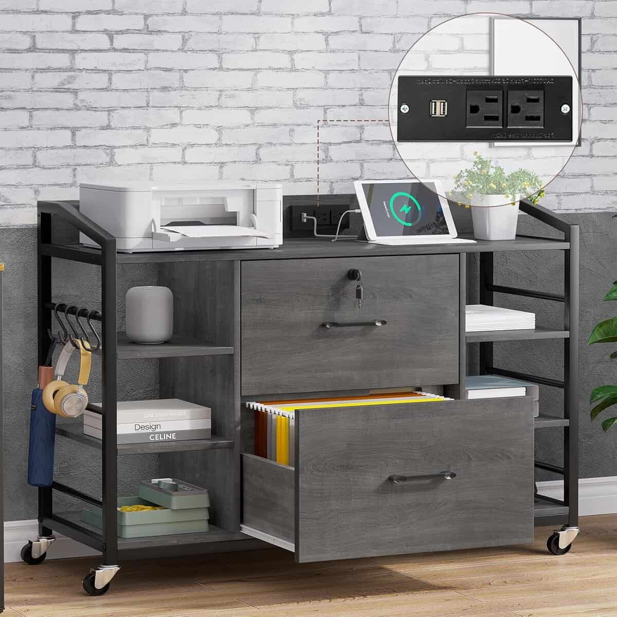 SEDETA 44-Inch File Cabinet with Lock