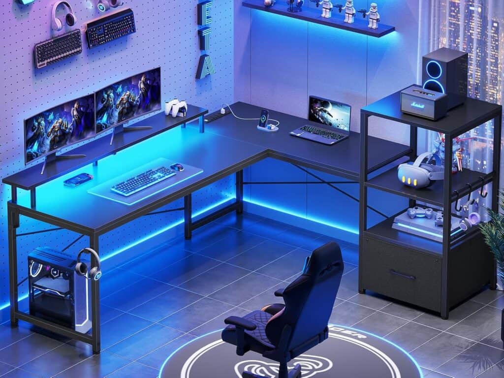 SEDETA 51‑Inch L‑Shaped Gaming Desk