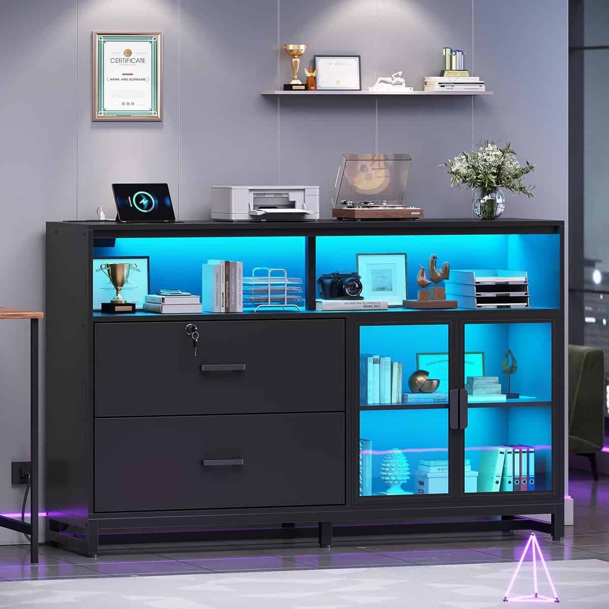 SEDETA 59-Inch File Cabinet with Lock
