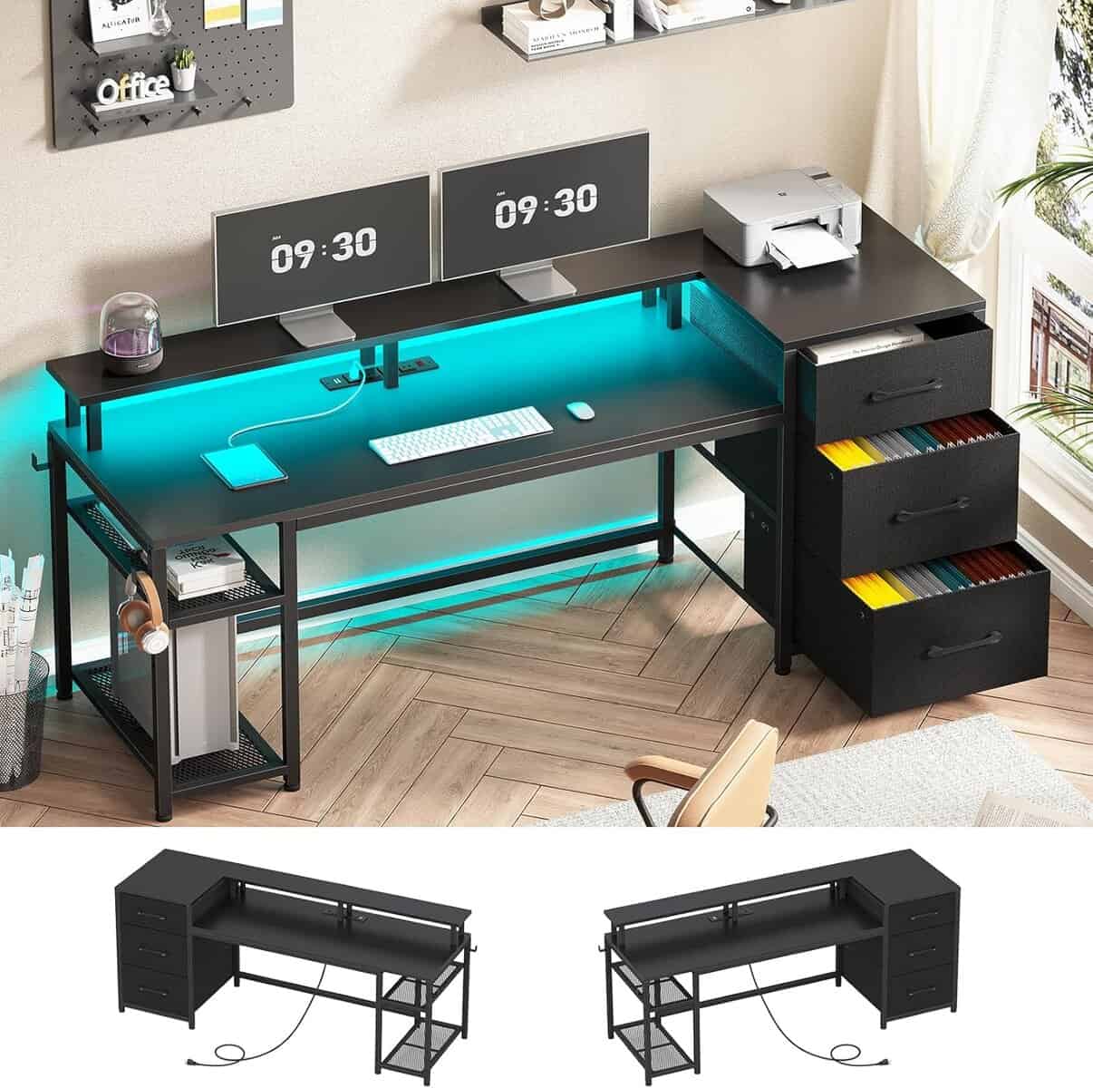 SEDETA 59-Inch Office Desk-Black