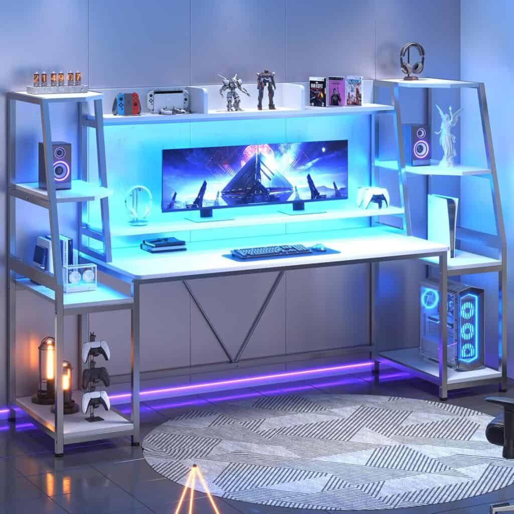 SEDETA 78.8" White Gaming Desk