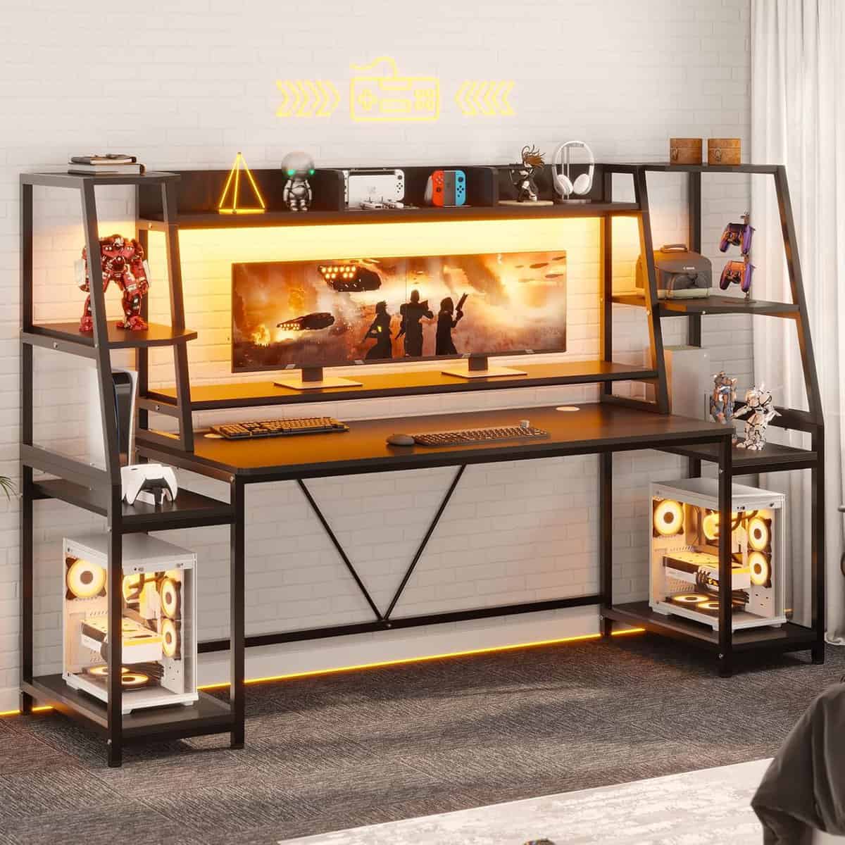 SEDETA 78.8‑Inch Gaming Desk