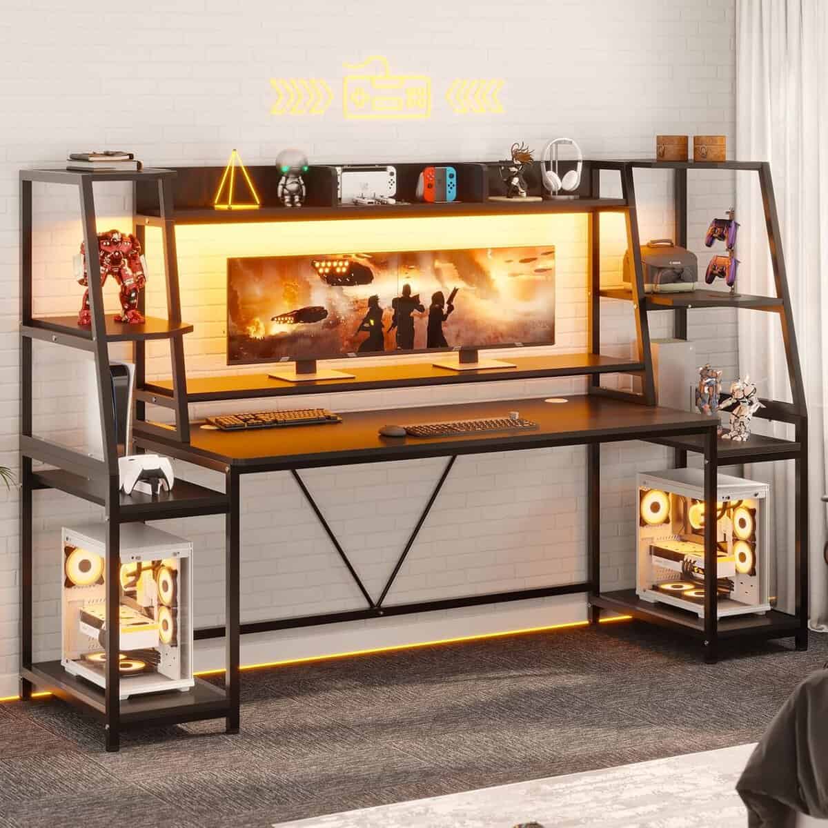 SEDETA 78.8″ LED Gaming Desk