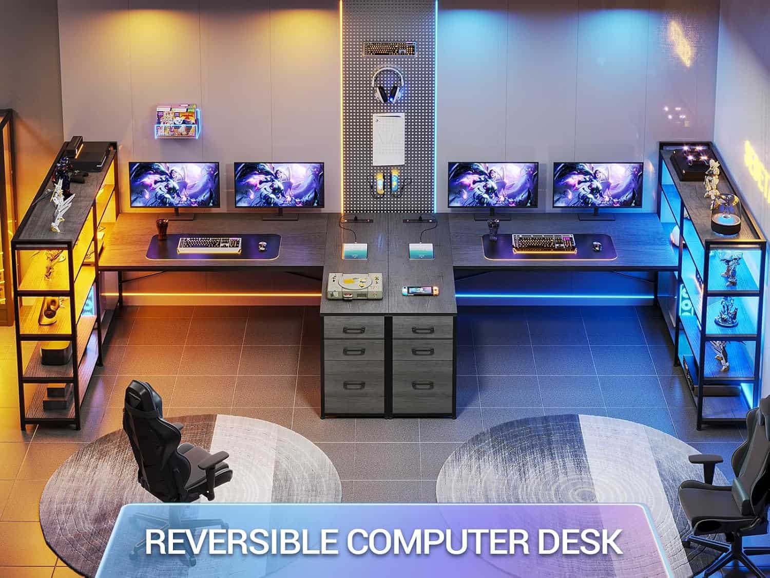 SEDETA Corner Computer Desk – Grey