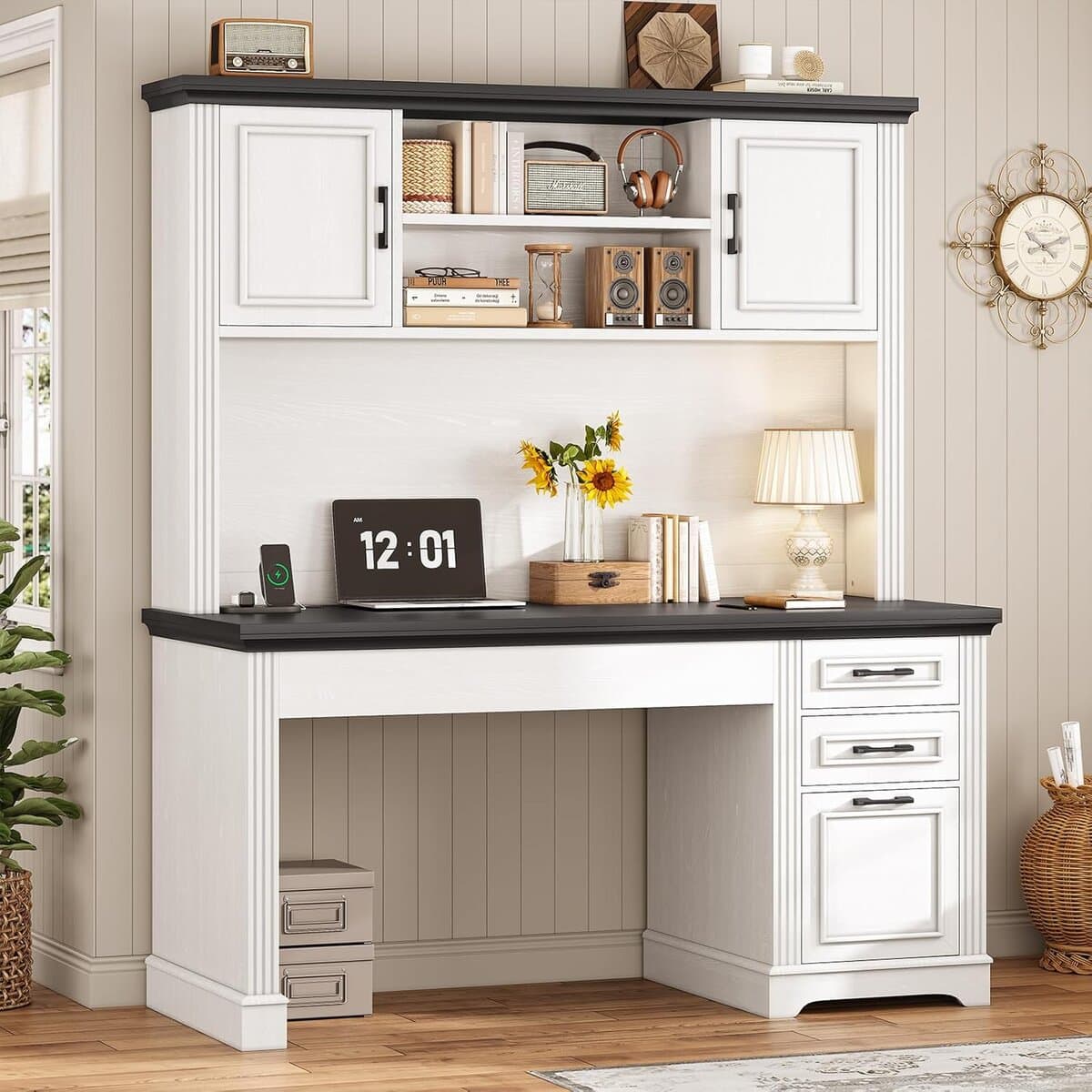 SEDETA Farmhouse Computer Desk