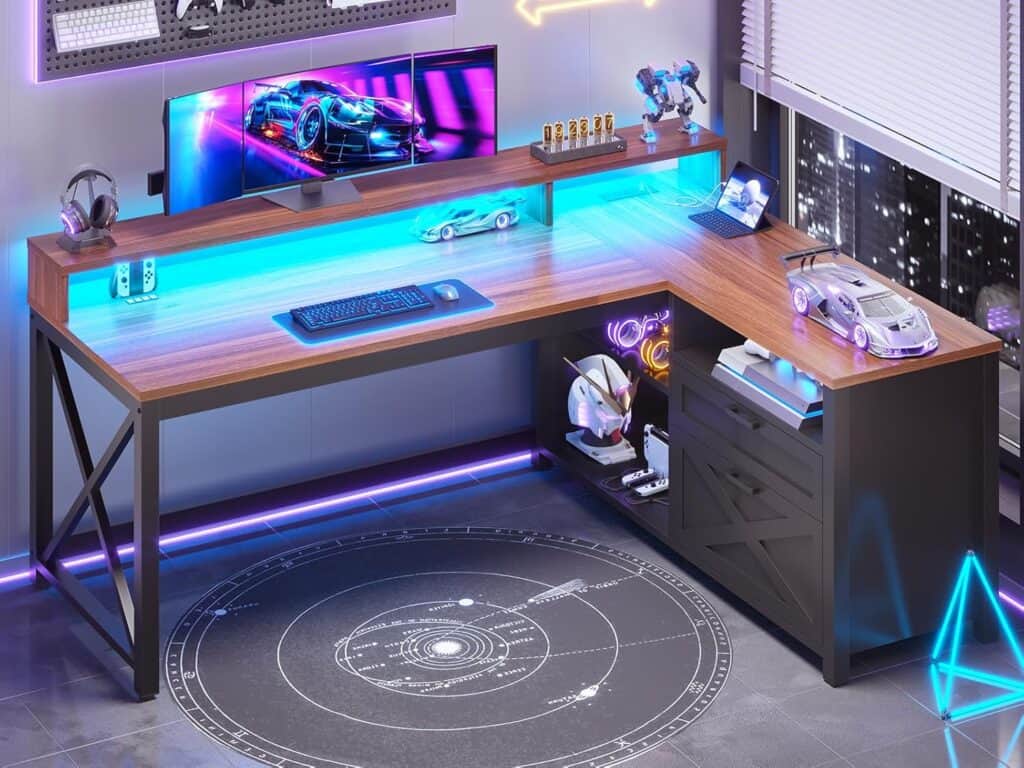 SEDETA L Shaped Gaming Desk