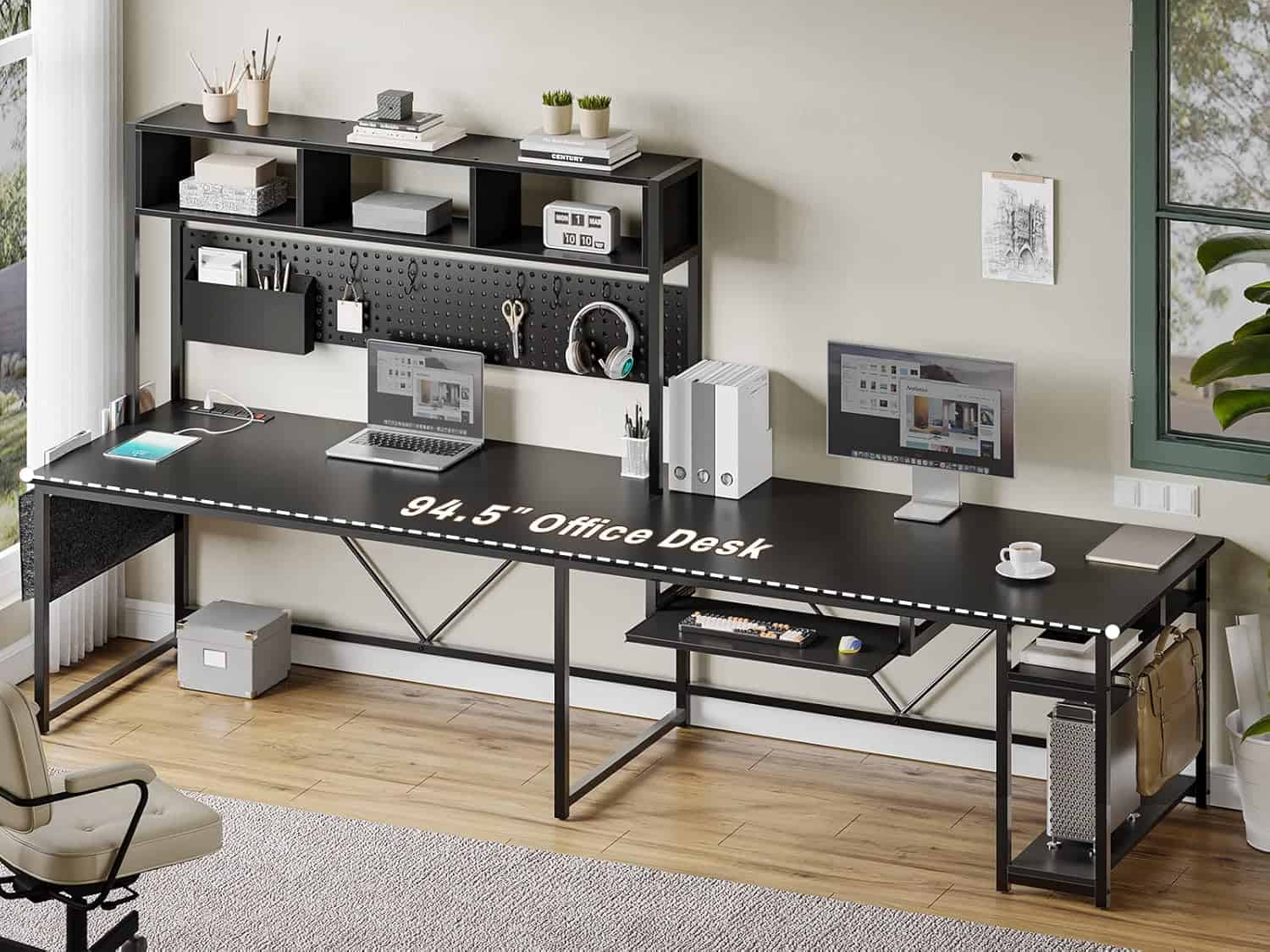 SEDETA L Shaped Gaming Desk with Power Outlet