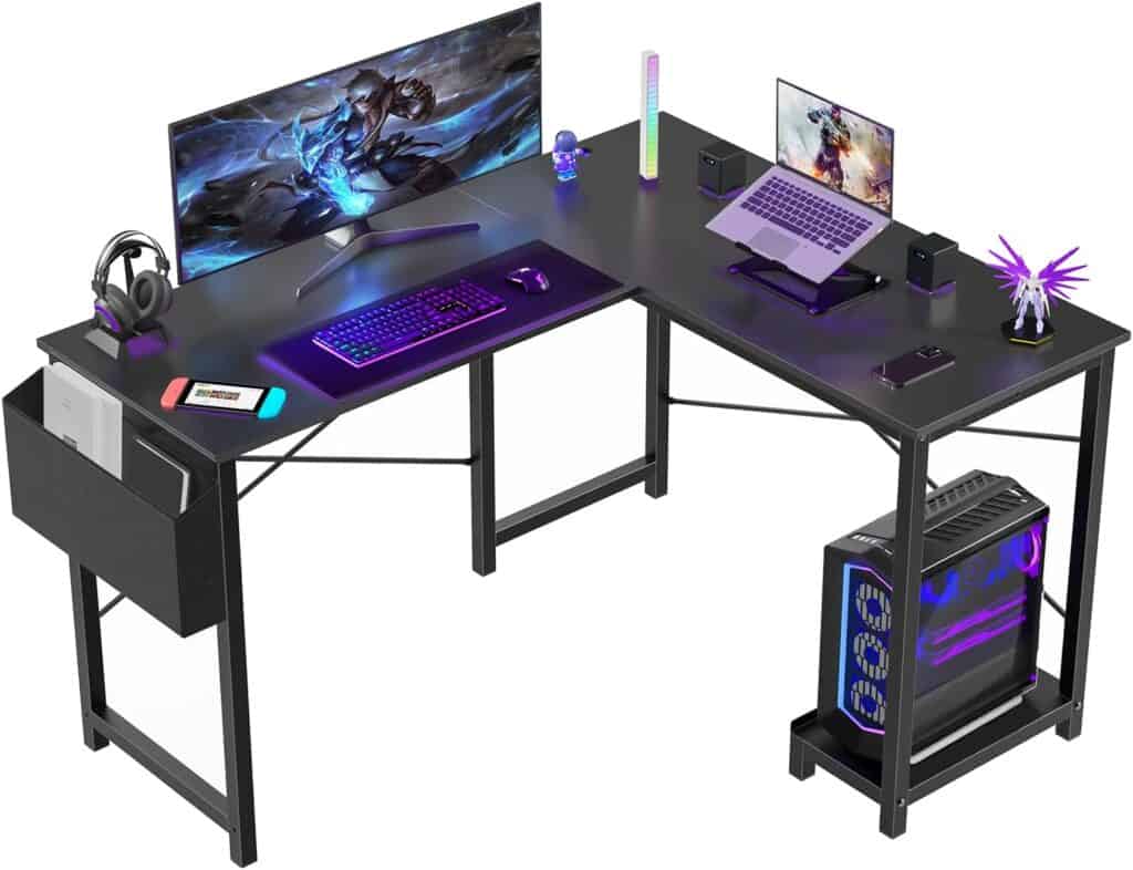 Sweetcrispy 50-Inch L Shaped Computer Desk