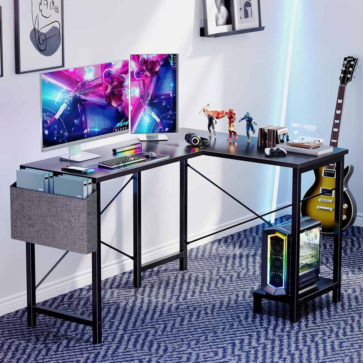 Sweetcrispy 50-Inch L Shaped Computer Desk