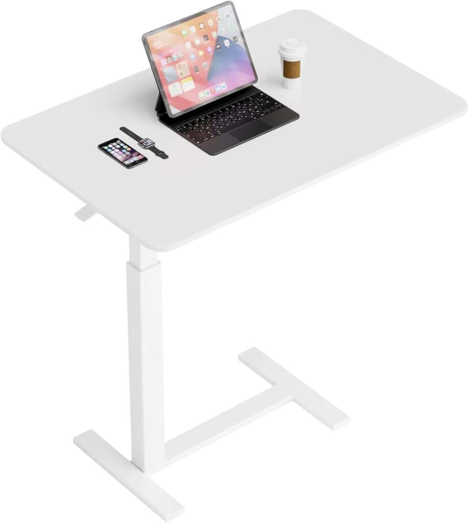 Sweetcrispy Adjustable Overbed Bedside Table