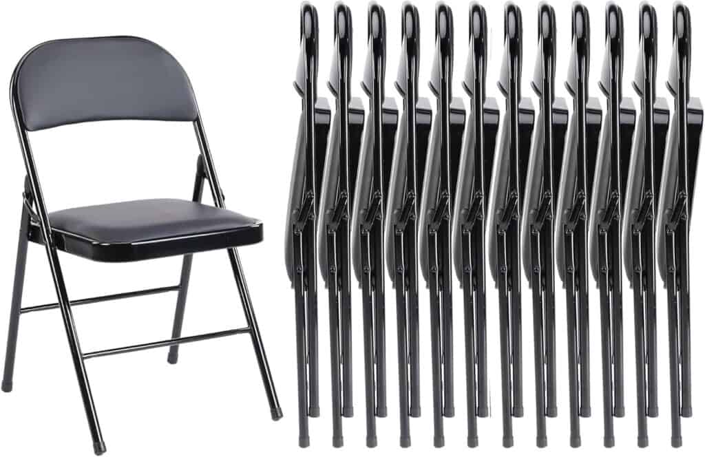 Sweetcrispy Folding Chairs 12 Pack