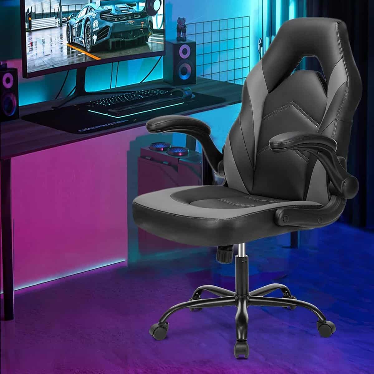 Sweetcrispy Grey Computer Gaming Chair