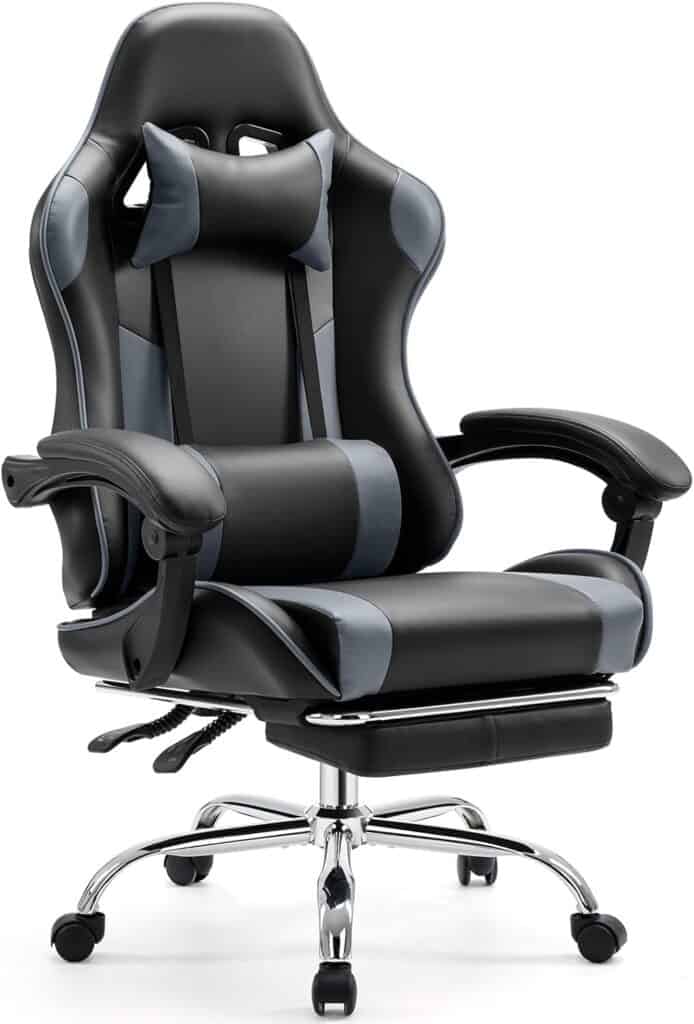 Sweetcrispy Grey Gaming Desk Chair