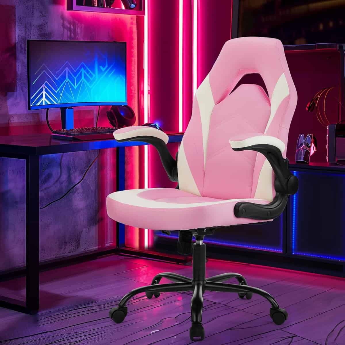 Sweetcrispy Pink Ergonomic Gaming Office Chair
