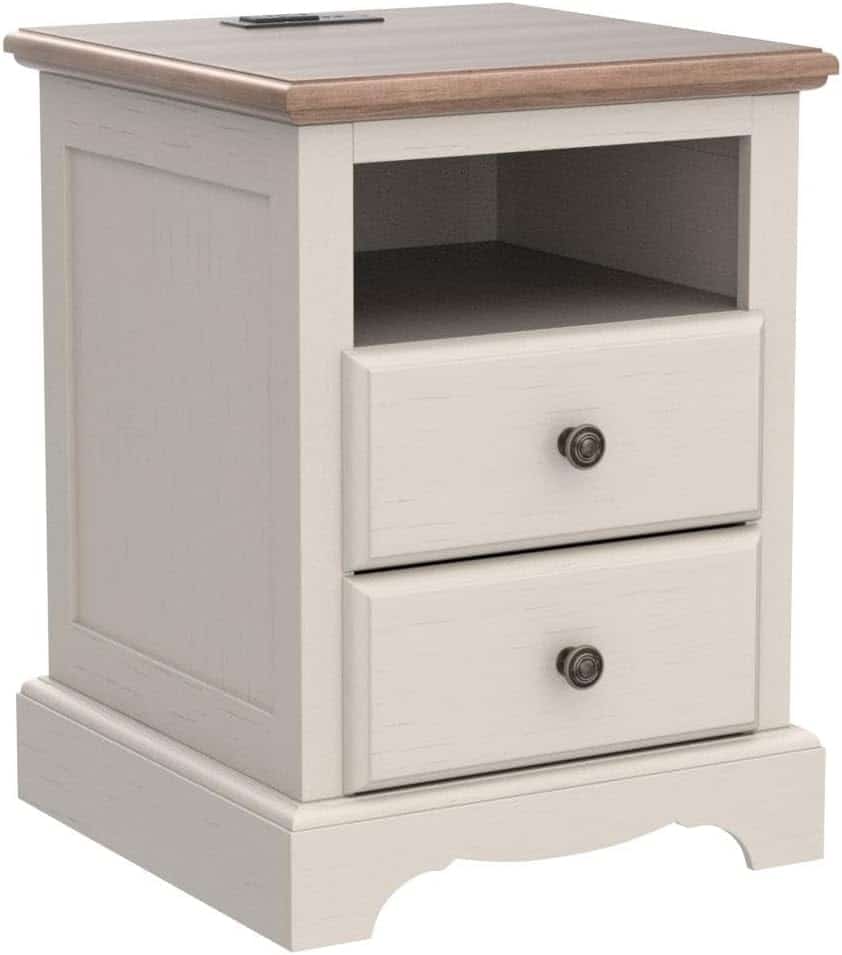 T4TREAM 18-Inch Nightstand with Charging Station