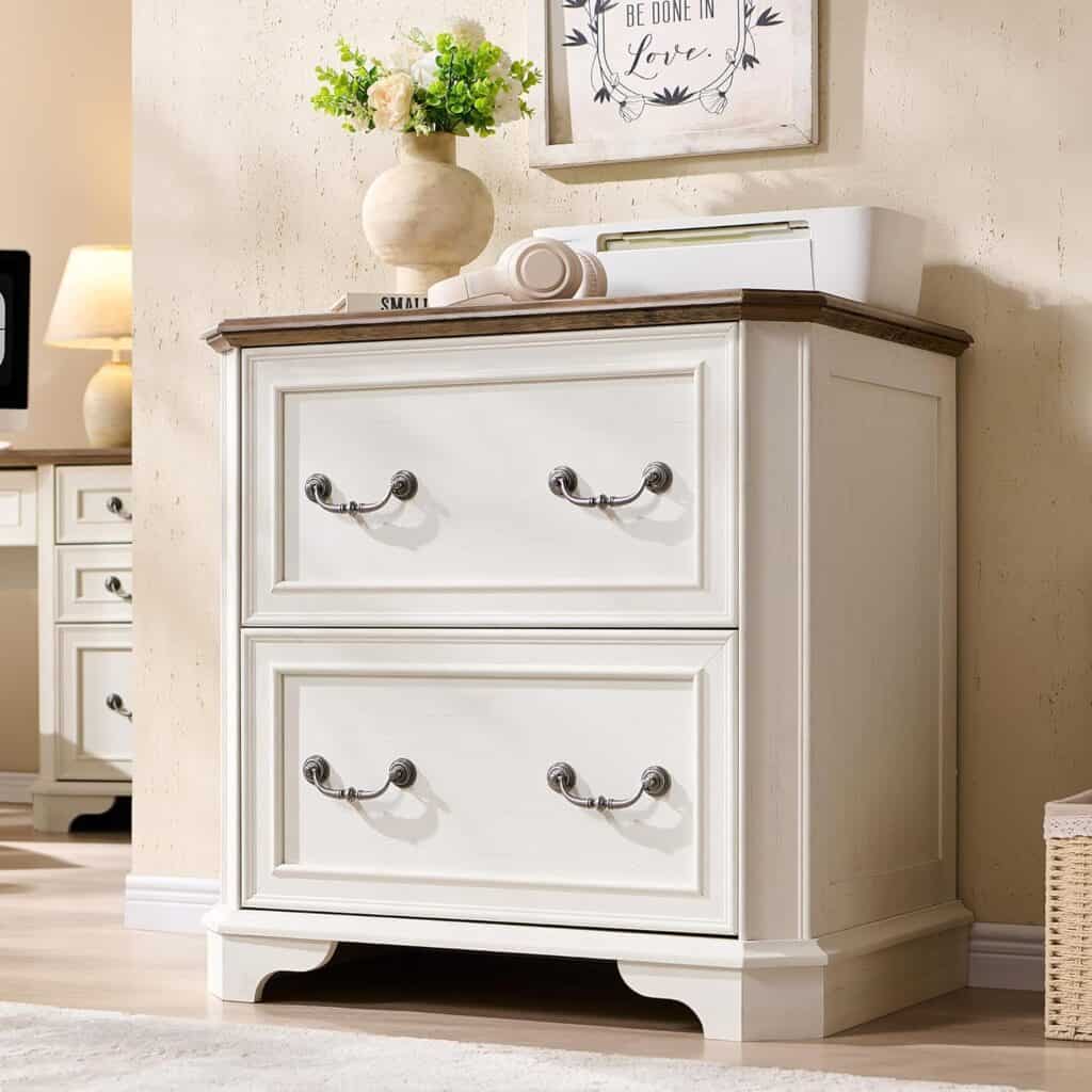 T4TREAM 2 Drawer File Cabinet with Extended Desktop