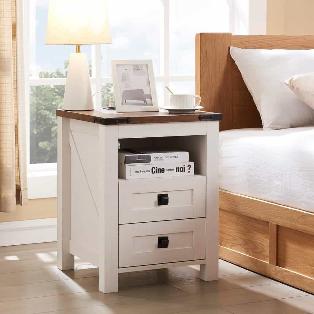 T4TREAM Nightstand with Charging Station