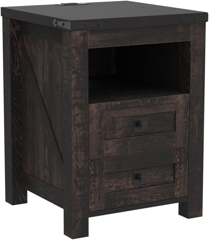 T4TREAM 24-Inch Nightstand with Charging Station