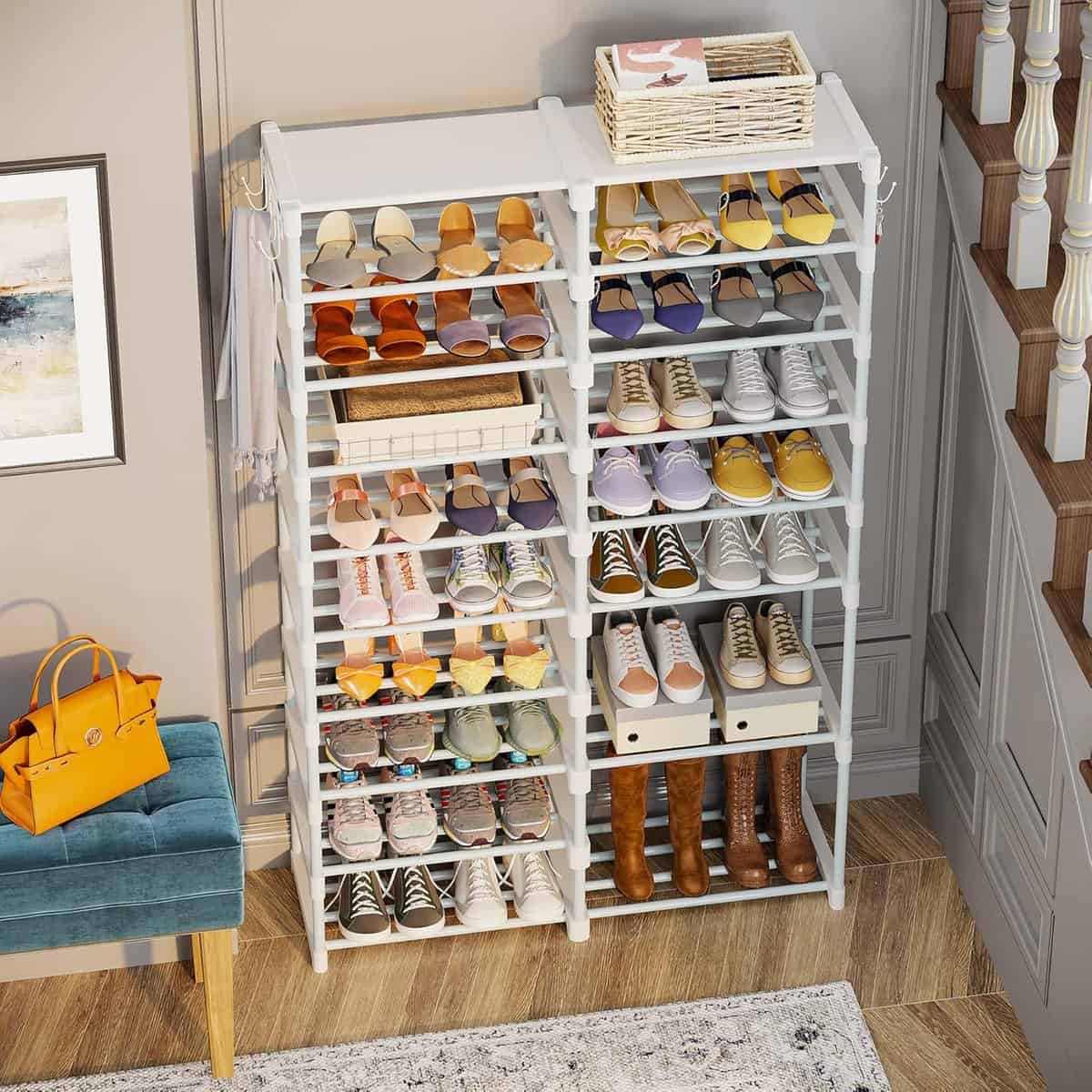 Tribesigns 10-Tier Shoe Rack with Boot Storage