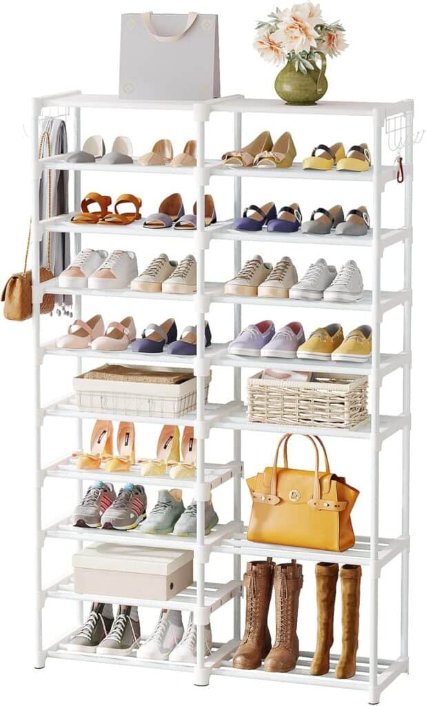 Tribesigns 10-Tier Shoe Rack with Boot Storage
