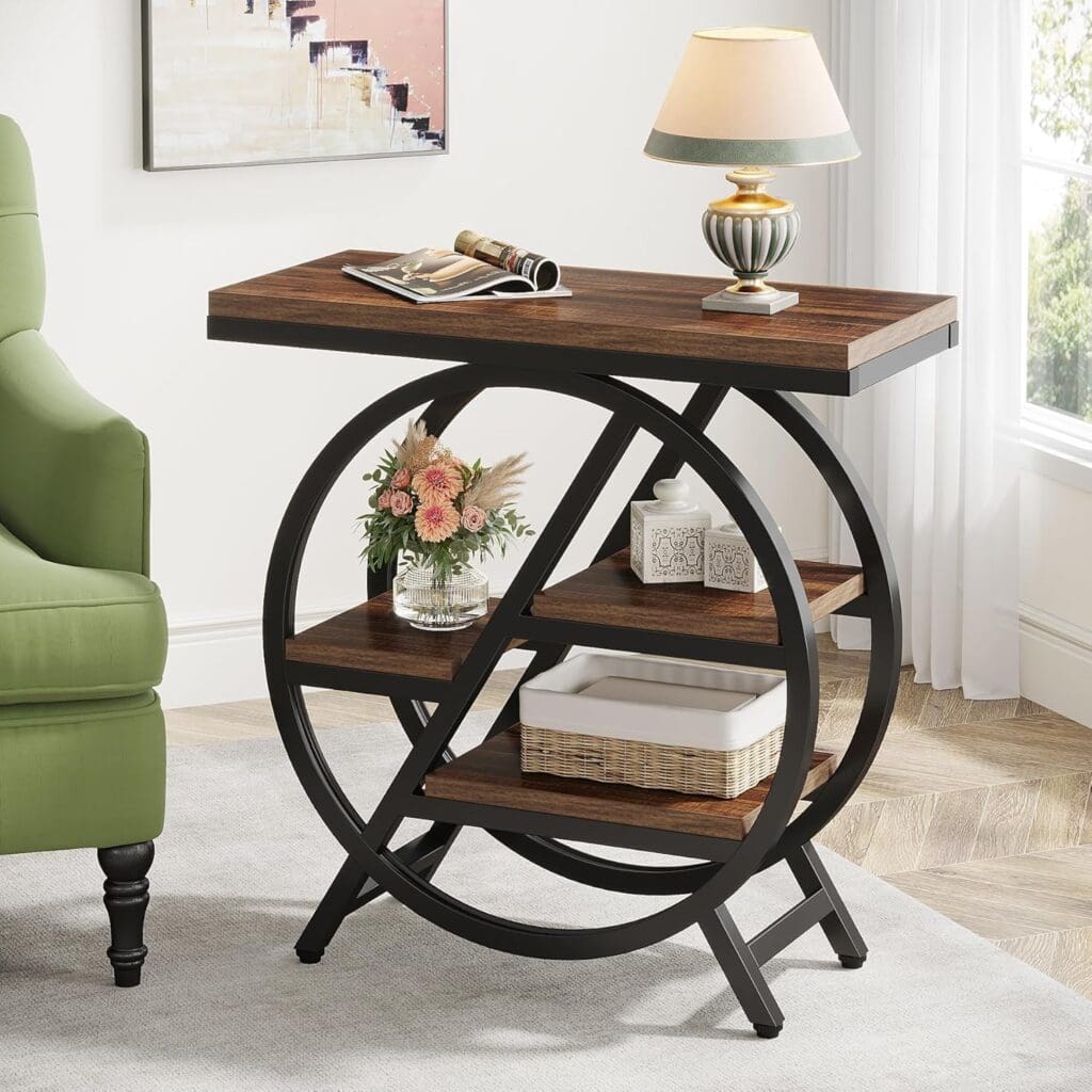 Tribesigns 3-Tier Rustic Brown End Table