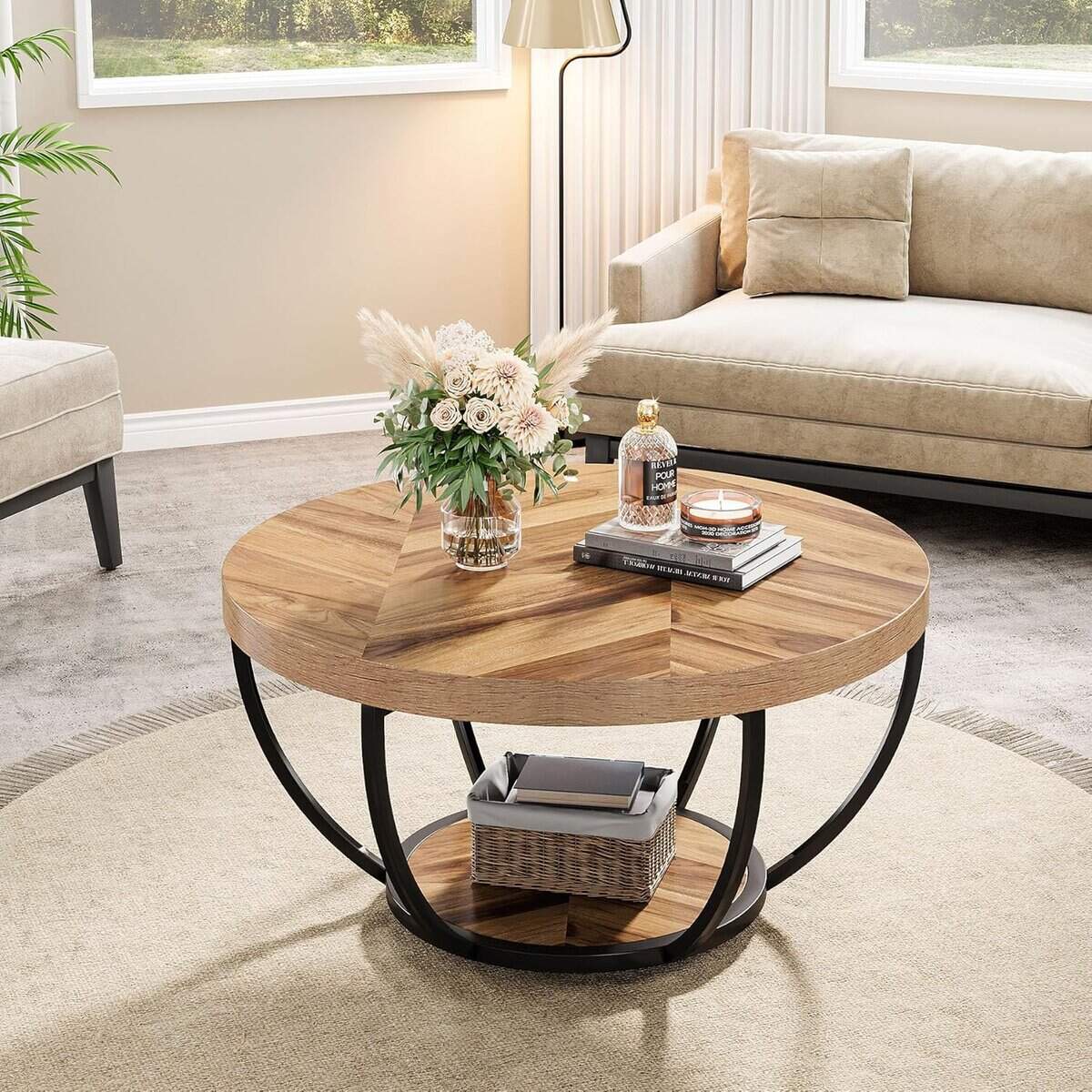 Tribesigns 31.7" Round Coffee Table