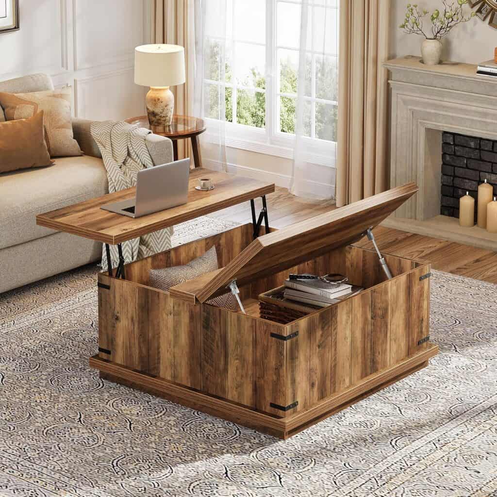 Tribesigns 33.46-Inch Lift Top Coffee Table