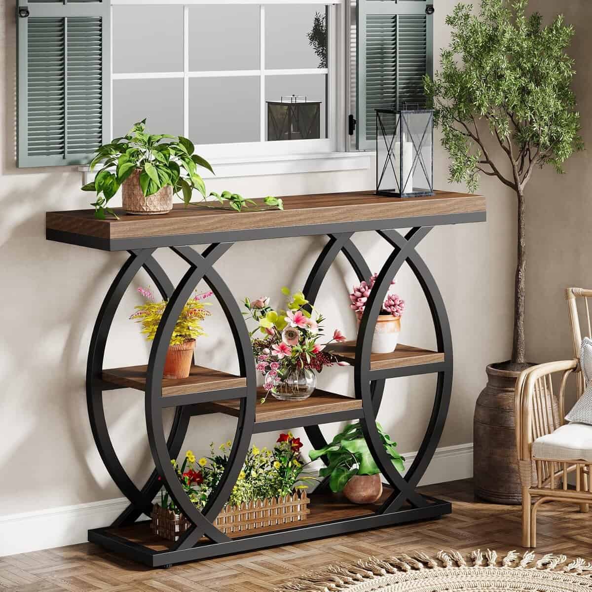 Tribesigns 39.4-Inch Industrial Console Table