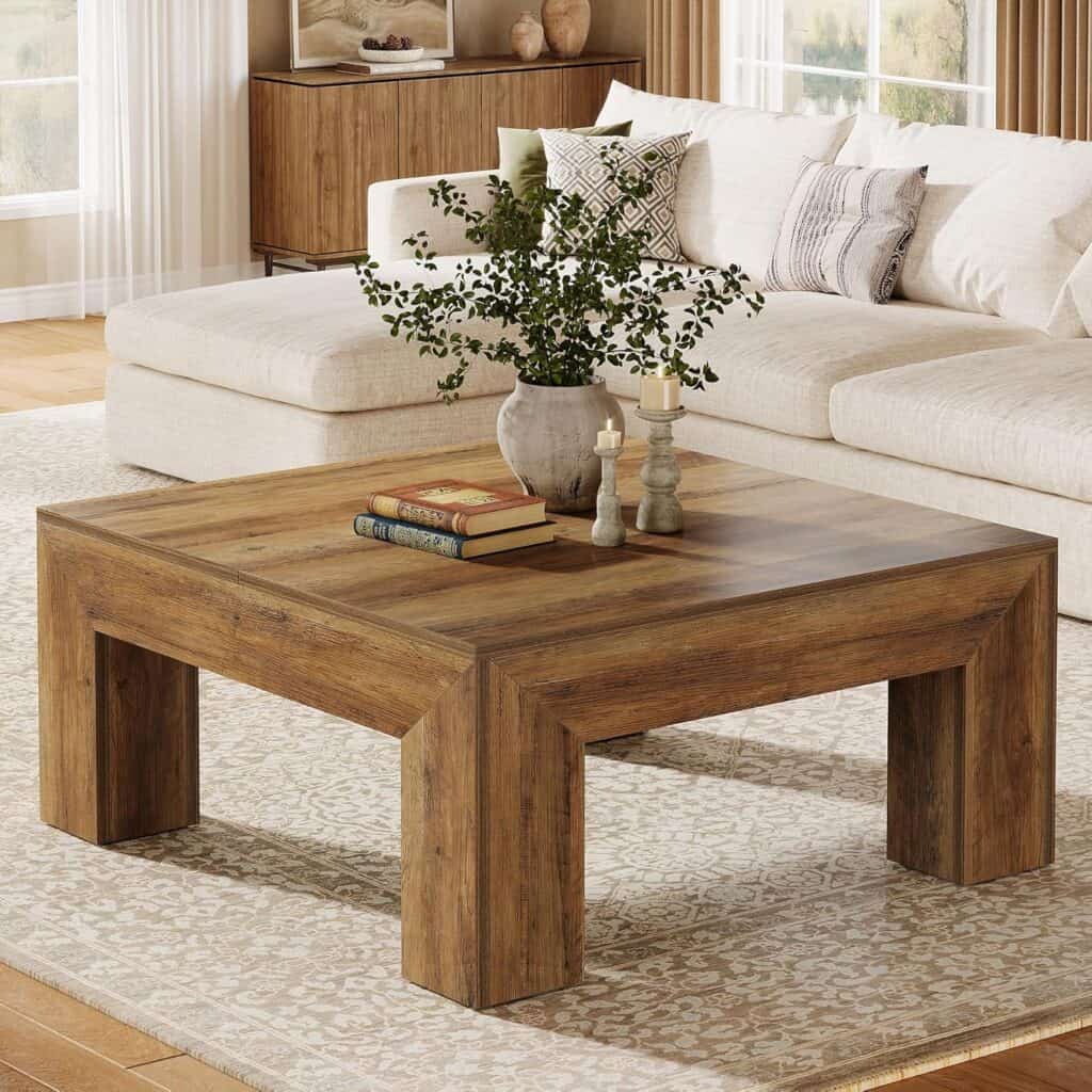 Tribesigns 39.4" Square Coffee Table