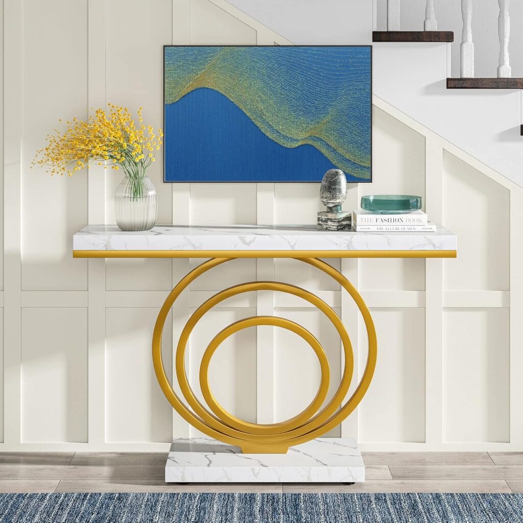Tribesigns 41-Inch Gold Entryway Table