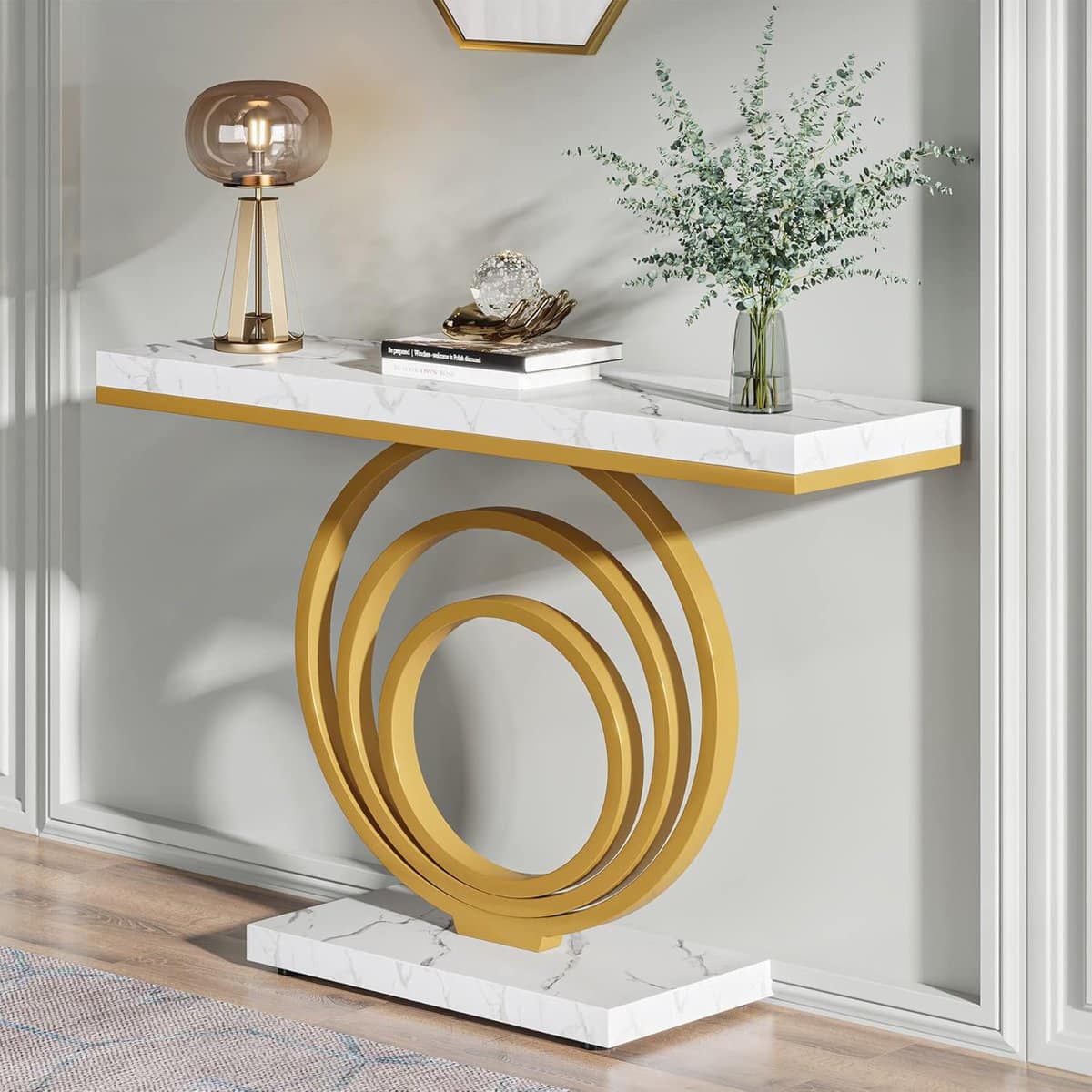 Tribesigns 41-Inch Gold Entryway Table