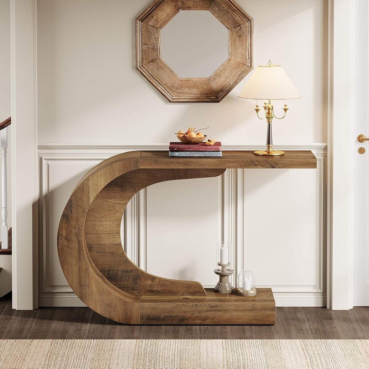 Tribesigns 43.3-Inch Mid-Century Modern  Console Table