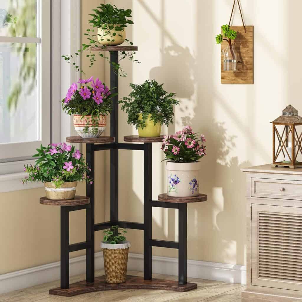 Tribesigns 43.7-Inch 6-Tier Corner Plant Stand