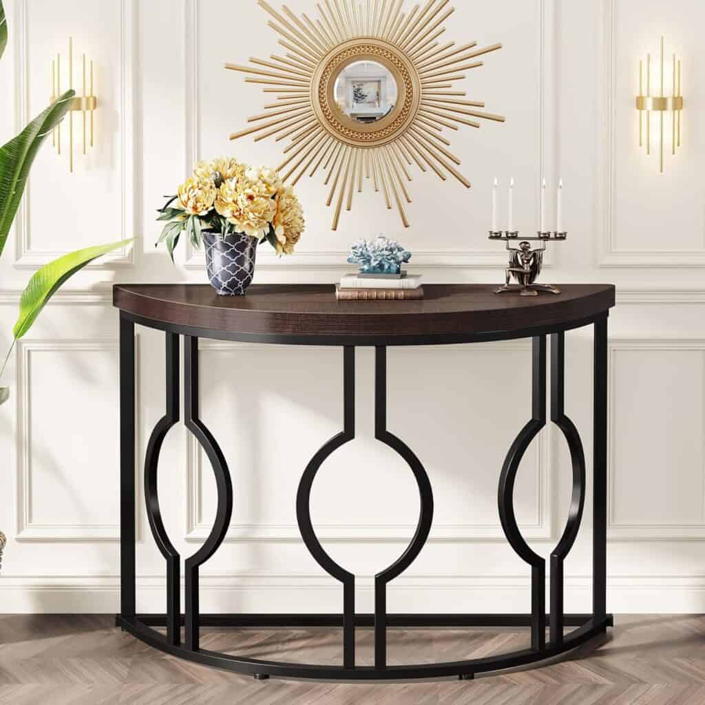 Tribesigns 43-Inch Half Moon Console Table