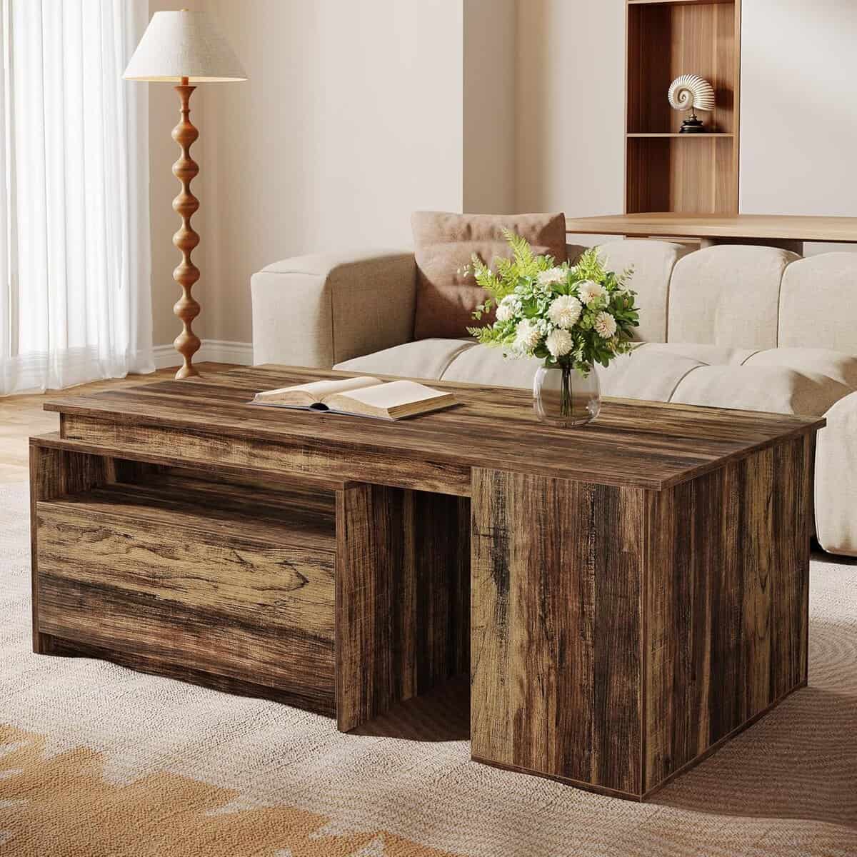 Tribesigns 47–70-Inch Extendable Coffee Table