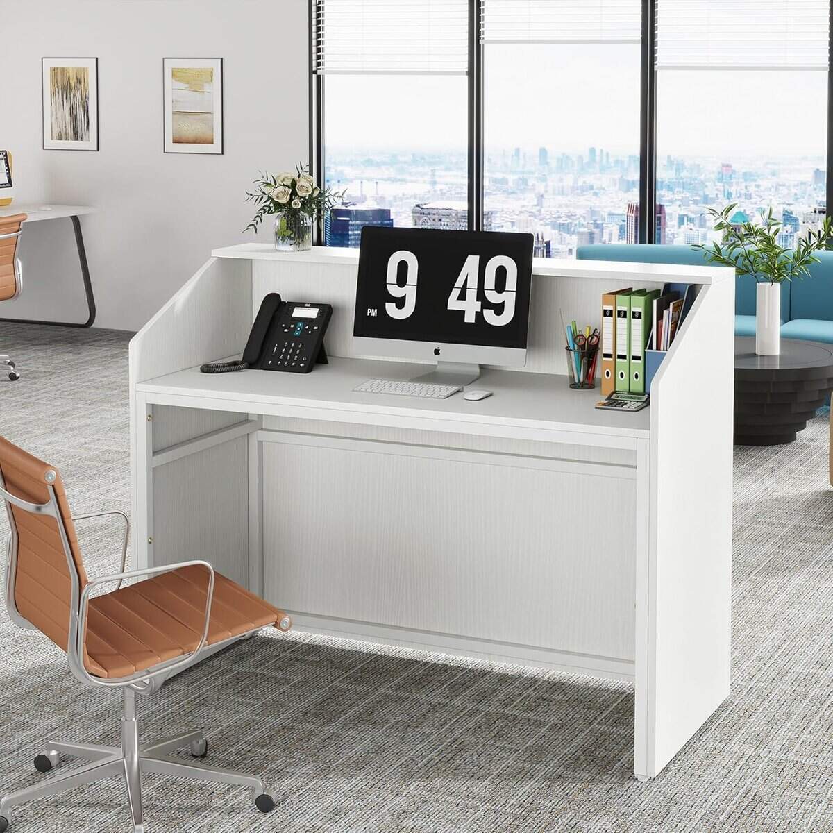 Tribesigns 47-Inch Reception Desk 