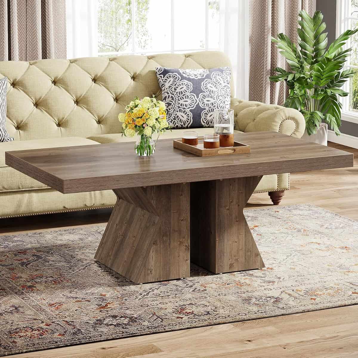 Tribesigns 47-Inch Rectangular Coffee Table
