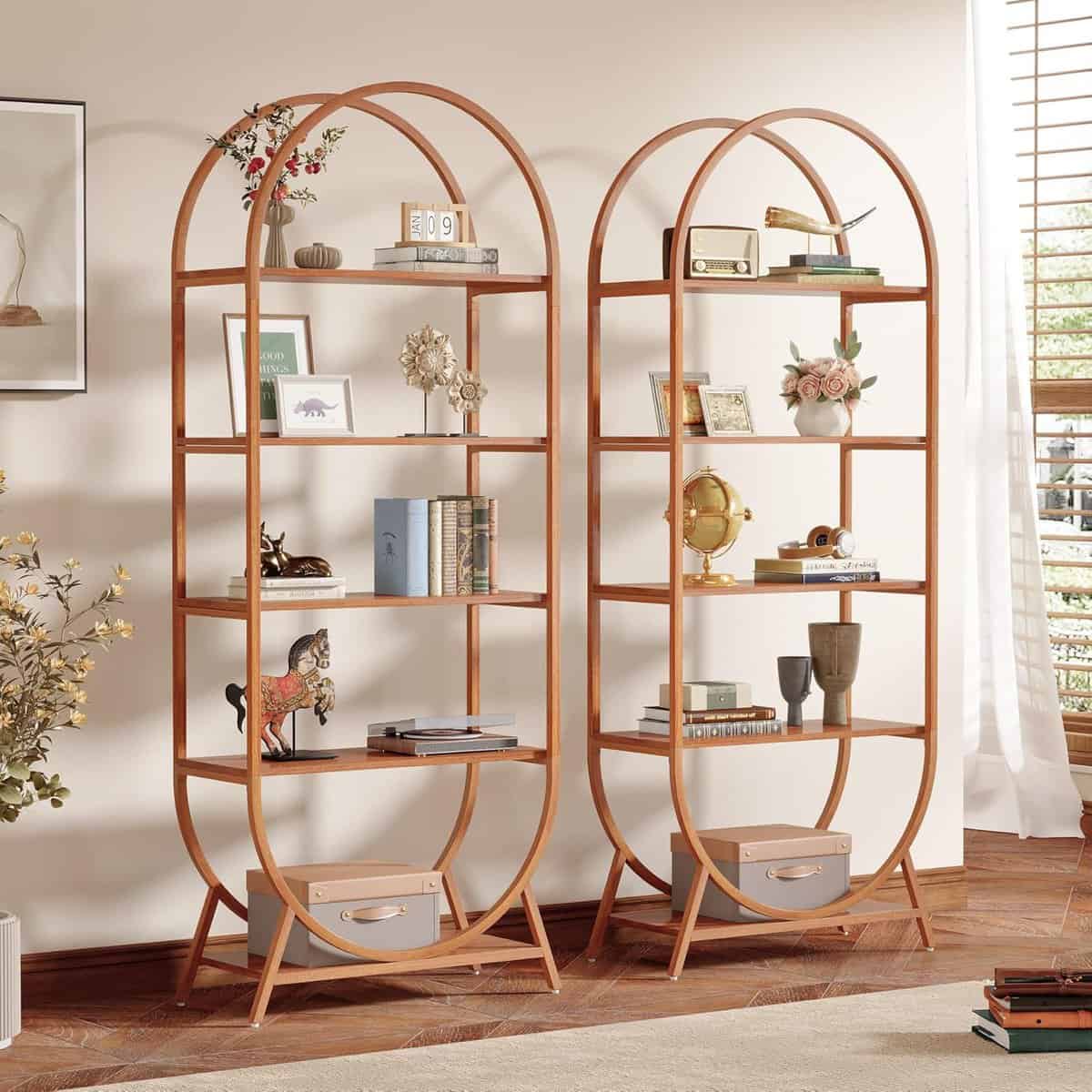 Tribesigns 5-Tier Arched Bookcase