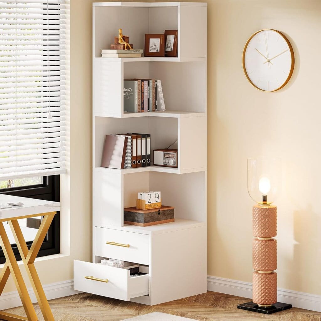Tribesigns 5-Tier Corner Bookshelf