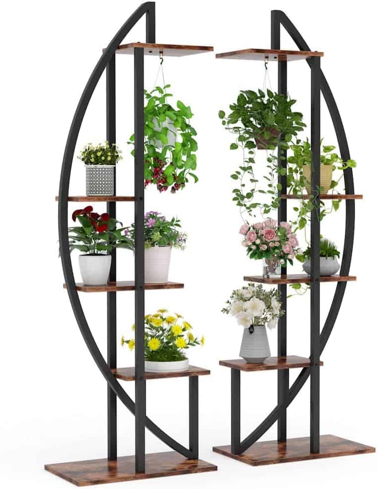 Tribesigns 5-Tier Curved Plant Stand Set