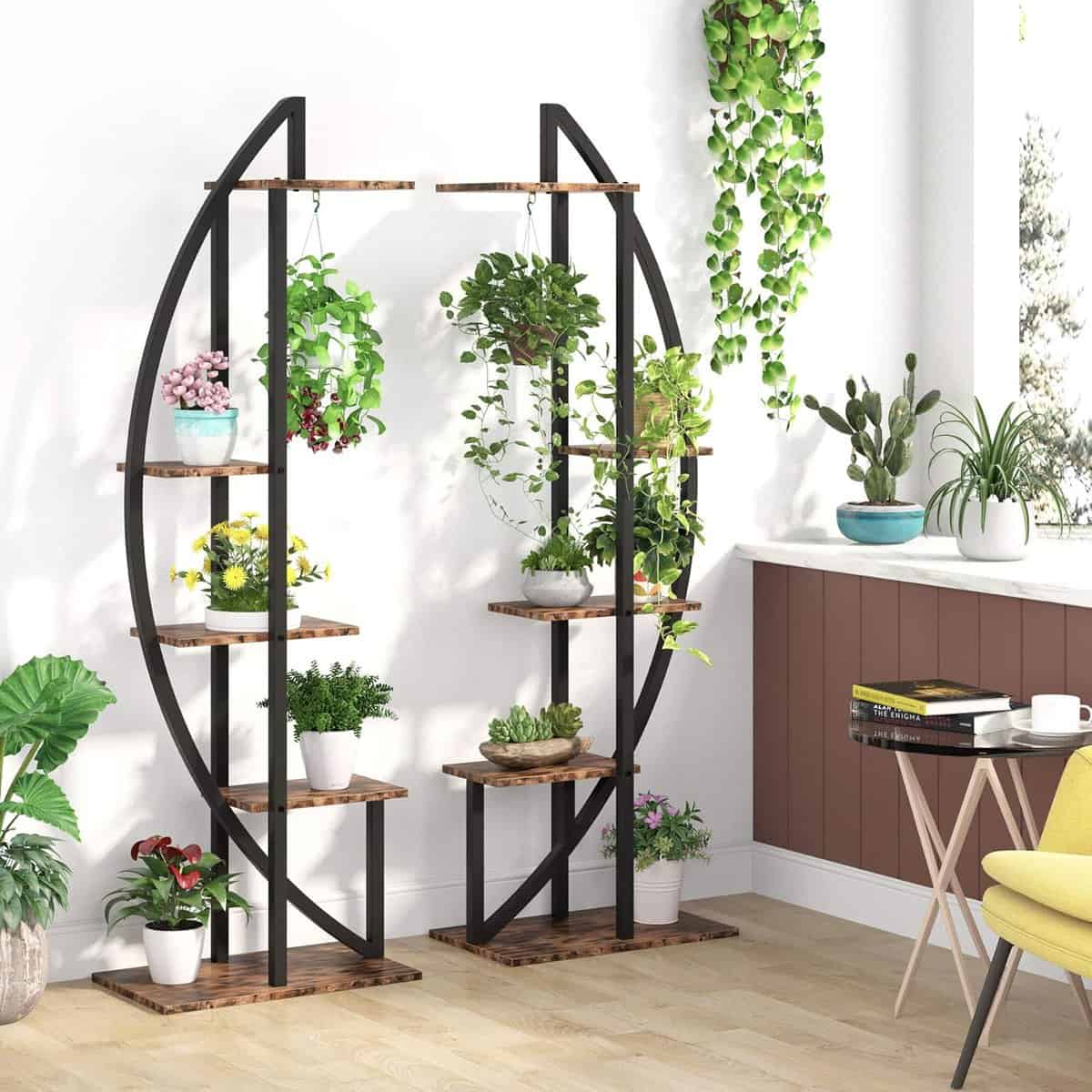 Tribesigns 5-Tier Curved Plant Stand Set