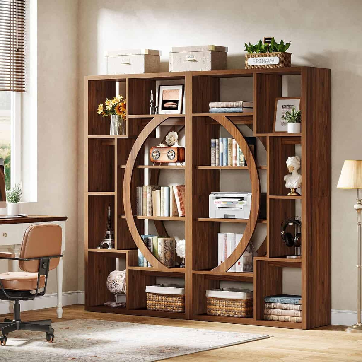 Tribesigns 5-Tier Etagere Bookshelf with Open Shelves