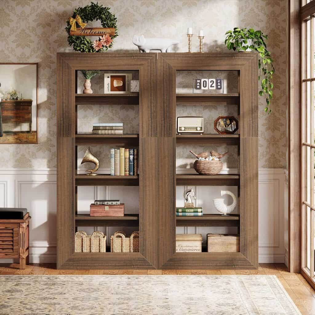 Tribesigns 5-Tier Farmhouse Bookshelf