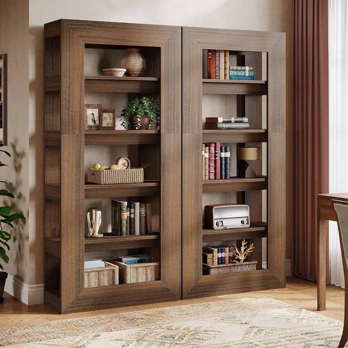 Tribesigns 5-Tier Farmhouse Bookshelf