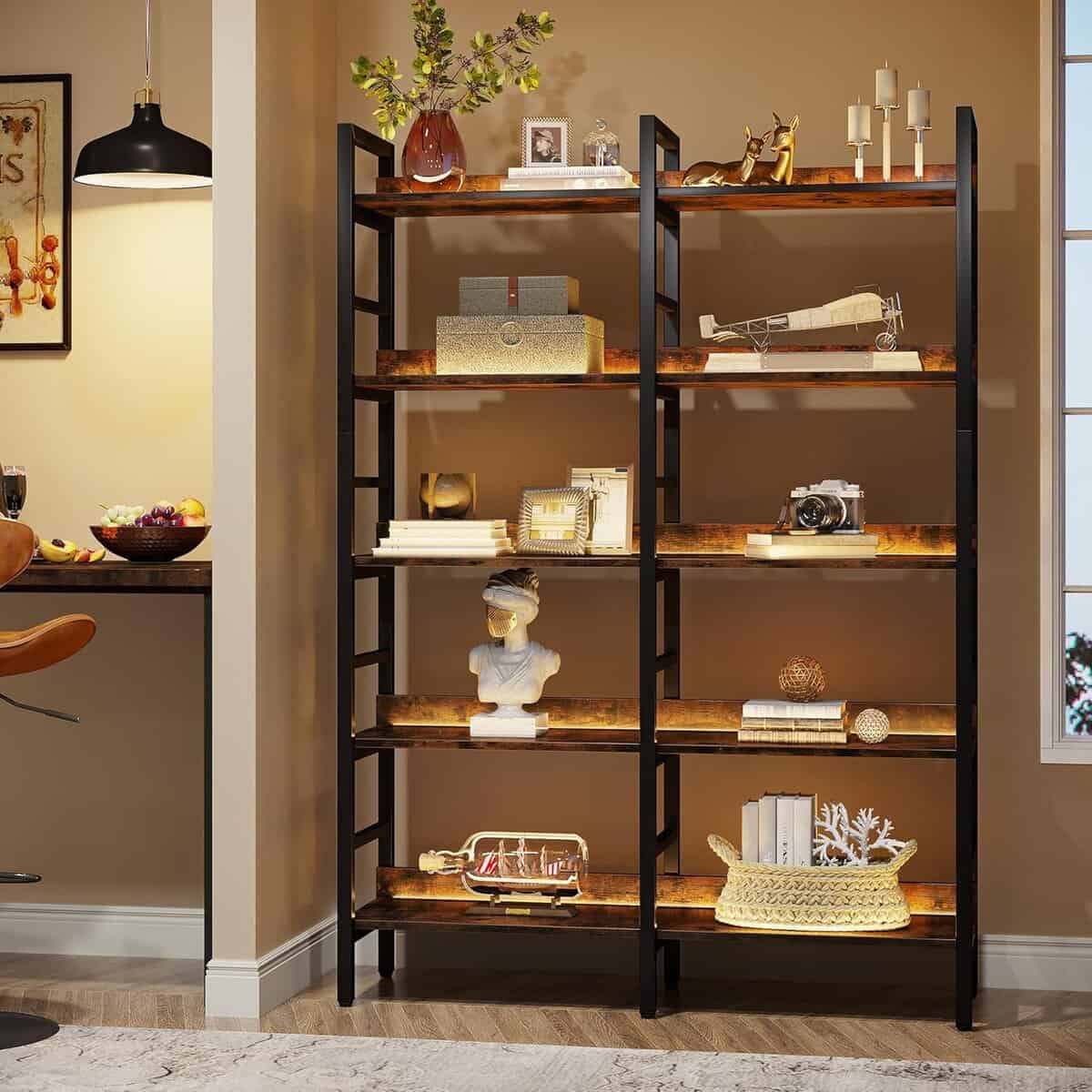 Tribesigns 5-Tier Industrial Bookshelf