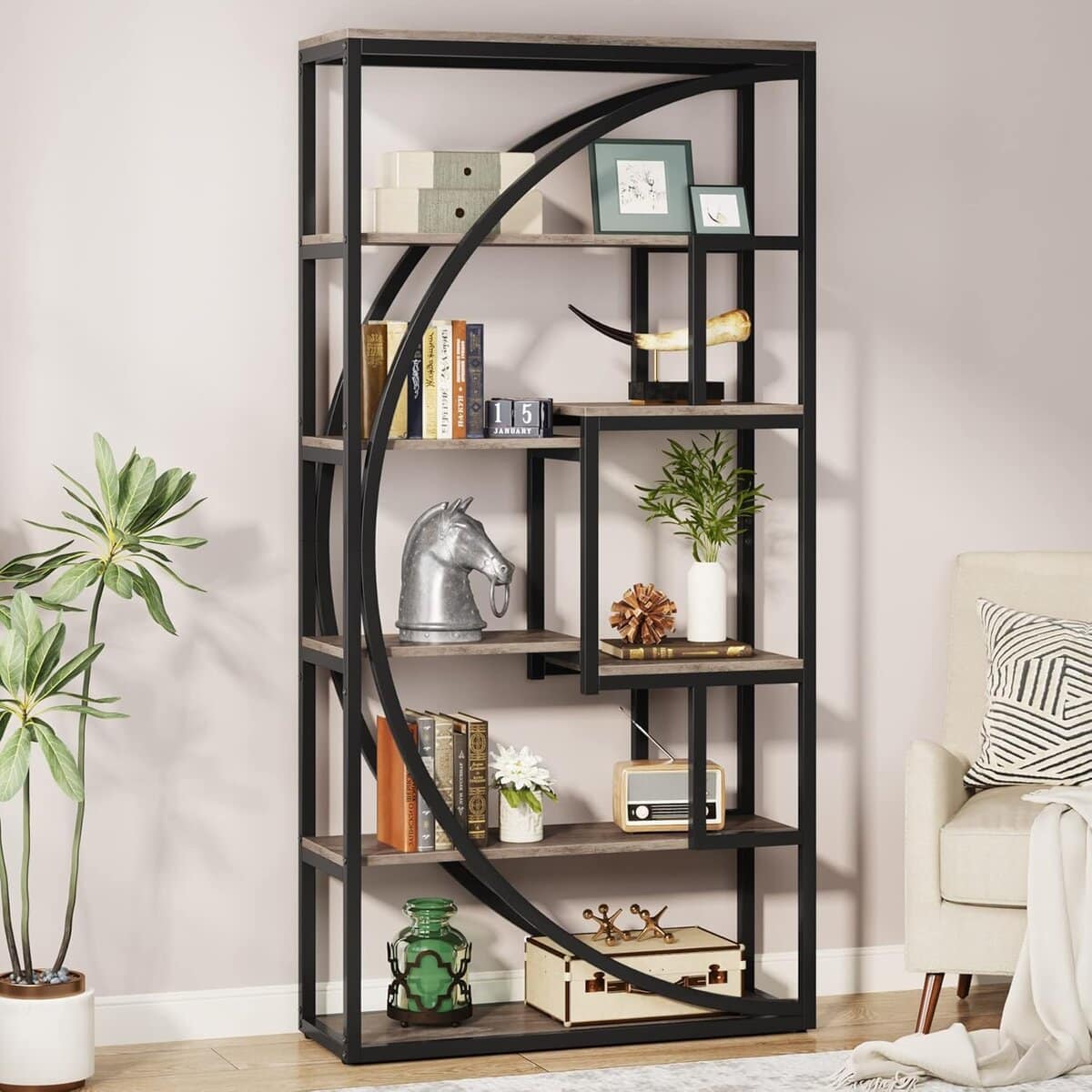 tribesigns-5-tier-industrial-etagere-bookcase