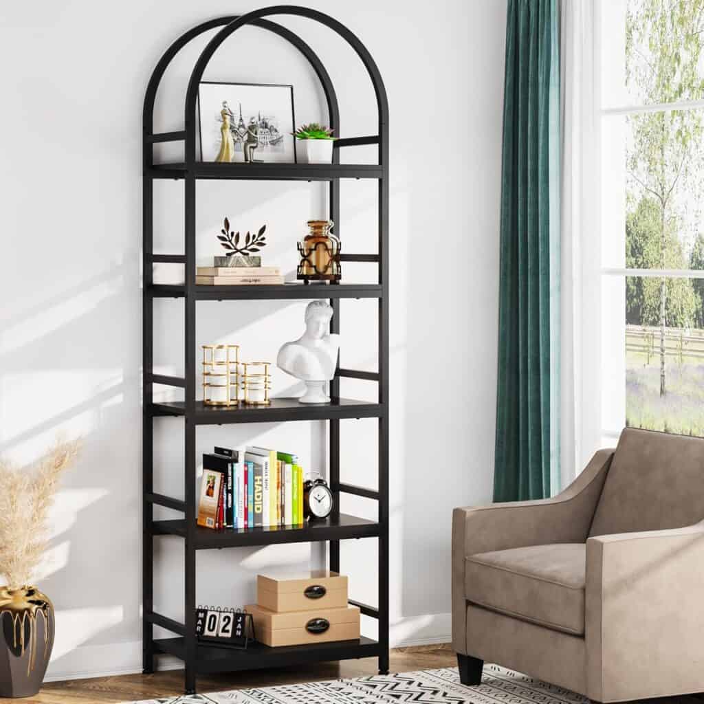 Tribesigns 5-Tier Open Bookshelf, 74.4” Tall Storage