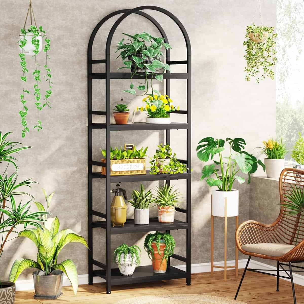 Tribesigns 5-Tier Open Bookshelf, 74.4” Tall Storage