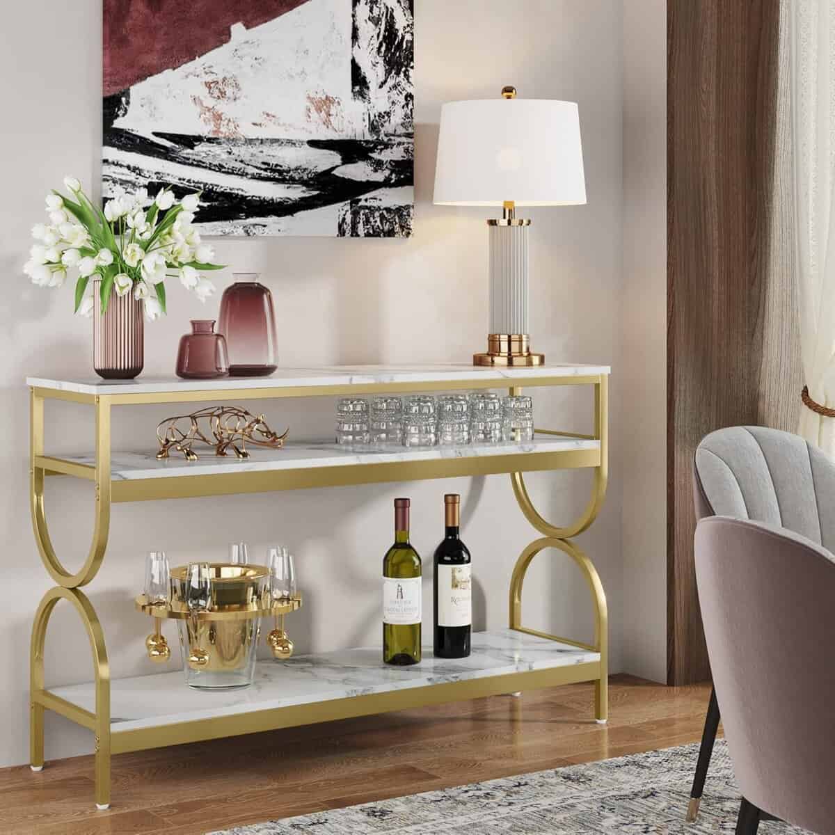 Tribesigns 55-Inch 3-Tier Console Table