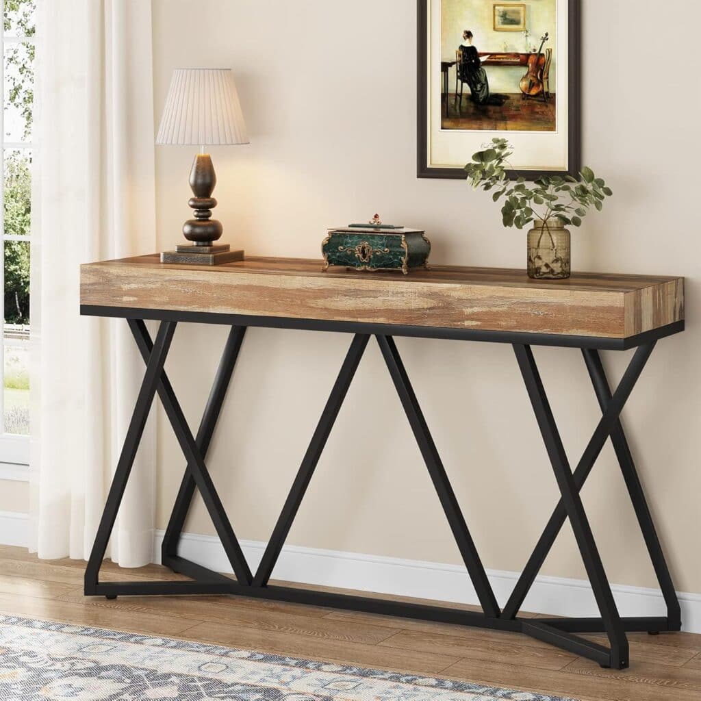 Tribesigns 55-Inch Console Table, Farmhouse Sofa Table - Essential ...